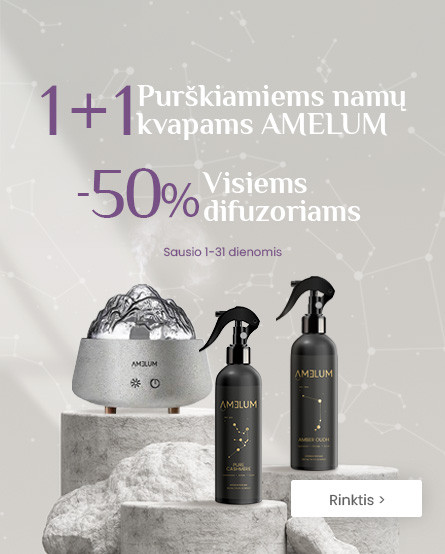 Purškiamiems namų kvapams AMELUM 1+1 ir visiems difuzoriams -50%